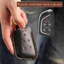 Fits the remote for Cadillac key fob cover perfectly, Compatible with Cadillac ESCALADE XT4 XT5 XT6 CT4 CT5 CT6 ATS 5 Button Key Protector Fob Chain Case Shell/Black (Black)