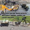 Bike Trailer Hitch for Portable Folding Wagon Bike Trailer Connector for Pet Cart Bicycle Trailer Collapsible Wagon Cart Steel Garden Cart Wagons Carts for Grocery Sports Garden