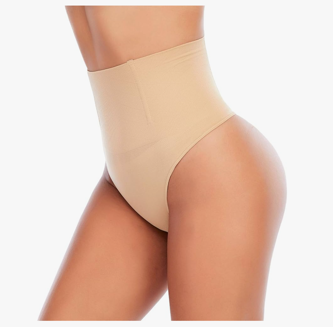 Werena Tummy Control Thong Shapewear for Women Seamless Shaping Thong Panties Body Shaper Underwear, Size S