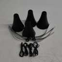 Fly Fans for Tables Rechargeable, Flies Fan to Keep Flies Away by Soft Blades, Food Fans for Camping, Picnic, Fishing, 4PCS, BlackParty Essentials Picnic Accessories for Outside