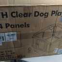 Clear Puppy Playpen Indoor - Ideal for Small & Toy Dogs - Height 24 Inch, 4 Panels, White