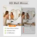 Irregular Wall Mirror, 22"x32" Cloud Wavy Decorative Wall Mirror, Wood entryway Mirrors for wallArtistic Mirrors Decorative for Living Room Bedroom Bathroom Hallway Entryway