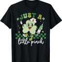 Just A Little Pinch Nurse St Patrick's Day Shamrock Irish T-Shirt
