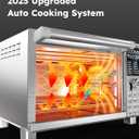 Nuwave Bravo XL Pro Air Fryer Toaster Oven, Improved 100% Super Convection, Quicker & Crispier Results, 100 Presets, Multi-Layer Even Cooking, 50-500F, Smart Probe, PFAS Free, 30QT, Stainless Steel