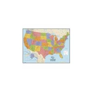 RoomMates Decor Dry Erase US Map Peel and Stick Giant Wall Decal