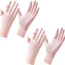 2 Pairs Women's UV Sun Protection Sunblock Gloves Full Finger Breathable Non-Slip Touchscreen Driving Gloves