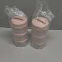 Termichy Stackable Formula Dispenser Portable Milk Powder Container, 2 Pack, Light Pink