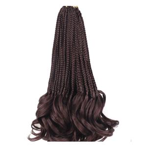14 Inch 7 Packs French Curl Crochet Braids for Black Women Color 33 Short Pre Looped French Curly Braiding Hair for Goddess Box Braids Crochet Hair with Curly Ends
