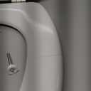MAYFAIR 1844BNA 000 Toilet Seat with Brushed Nickel Hinges will Never Come Loose, ELONGATE, White - Brushed Nickel