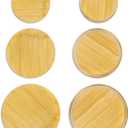 TERESRY Replacement Wooden Lids for Pyrex, Anchor Hocking Glass Containers 7200 * 2 7201-PC*2 7402-PC*2, Bamboo Lids for Pyrex 2Cup 4Cup 7Cup Glass Bowls, Bowl Covers 6 Pack