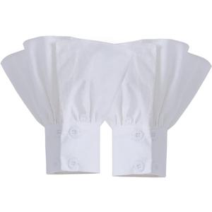 Elegtiskas Lace Cuffs for Women Wrist Detachable Sleeves Wrist Cuffs Bracelets for Women Girl (White)