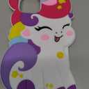 3D Cute Unicorn Soft Case for iPhone 15 6.1 inch, 3D Cute Cartoon Kawaii Fashion Character Unicorn Horse Shape Kids Girls Women Soft Silicone Shockproof Case