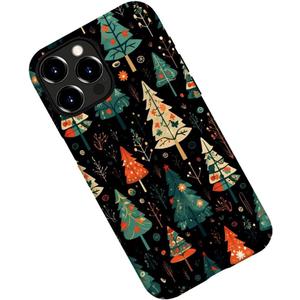 Case for iPhone 14 Pro, Christmas Tree Phone Case Military-Grade Drop Protection Cover for Women Girl - Frosted