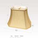 Royal Designs, Inc. BS-710-14AGL Rectangle Cut Corner Basic Lamp Shade, (6x8) x (9x14) x 10.5, Antique Gold