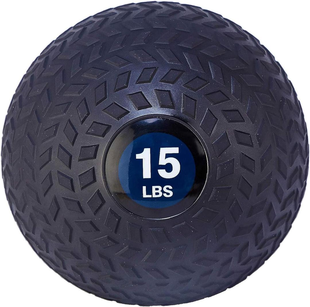 Fitvids Slam Medicine Wall Balls Workout Exercise Fitness Weighted Balls for Cross Training, Strength and Conditioning Exercises, Cardio and Core Workouts, 15 Pounds