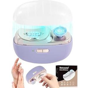 Electric Nail Clipper Upgraded 3 in 1 Automatic - with Polishing, Dust Storage & LED Light, Nail File Toenail Trimmer, Gifts for Women Men Mom Her Him Kids Adults Senior Baby Teacher Students