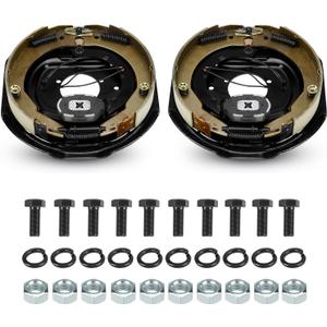 SEHNSUCHT Trailer Electric Brakes, 1 Pair of Electric Brake Assembly 12" X 2" for 5200lb 6000lb 7000lb Axle (Set 2: 1 Left+1 Right)