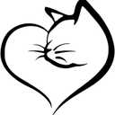 Cat Sticker Car Bike Helmet Car Sticker Heart Wound Hidden Wall Wall PC Smartphone Cute Funny Waterproof Sticker Cutting Sticker Decal Black White JM-391 (1, Black)