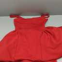 Memoriesea Women's Elegant Square Neck Swing A Line Wedding Evening Party Midi Dress (Red)