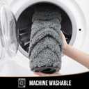 Bath Mat & Bathroom-Rugs 32x20, Ultra Soft Machine Washable Microfiber Bath Mat, Absorbent Quick Dry Non Slip Rug for Bathroom Floor, Tub and Shower, Grey (1'8" x 2'8" (Rectangular))