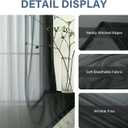 Ombre Sheer Curtains for Living Room Bedroom, Grommet Top Gradient Semi Sheer Light Filtering Home Decor Window Drapes, Set of 2 Panels, Black, 52x84 Inch