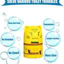 Automatic Bathroom Toilet Bowl Cleaner Bottle Gel,Removes Stains & Limescale, Fresh Scent, Fast-Acting, No Scrubbing,Lasts for 90 Slow-Dissolving Design (1, Yellow)