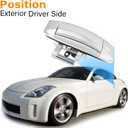 NPAUTO Front Left Driver Side Door Handle Exterior fit for Nissan 350Z 2003 2004 2005 2006 2007 2008 2009, Outside, 80607-CD41E 80607-CD40B 80607-CD40E, Silver