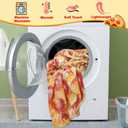 HDFK Pizza Blanket for Kids Double Sided Adult Size Red Pepperoni Realistic Food Fleece Cheese Fluffy Throw Blankets Flannel Funny Novelty Present 60 inches Round Lightweight White Elephant Christmas