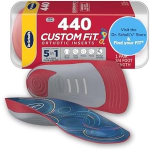 Dr. Scholl’s Custom Fit Orthotics 3/4 Length Arch Support Shoe Inserts - Plantar Fasciitis Relief Insoles for Men and Women, Immediate All-Day Total Lower Body Pain Relief, FSA HSA Eligible, CF440