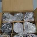 8.8OZ, 9 Pack Embossed Candle Jars for Making Candles, Empty Glass Containers with Tin Lids and Sticker Label, Warning Label for Candle Making Candle DIY Craft (Mix)