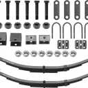 2 Pieces of Replacement for SW4B 4 Leaf Trailer Spring, 3500lb Single Trailer Axle Suspension Kit with 1750lb Capacity Double Eyes Leaf Springs, U-Bolt and Hanger Kit