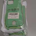 2 x Designed for iPhone 15 Case, Liquid Silicone, Multi-Functional Card Pocket with Lanyard Strap, Adjustable Rope, Shockproof All-Round Protection, TPU Soft Phone Case for iPhone 15, Mint