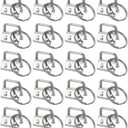 uxcell 18Pcs 20mm/ 0.8-inch Key Fob Hardware with Keychain Ring for Bag Webbing Wristlets, Lanyards, Silver Tone