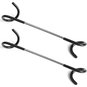 2 PCS Wrap Hooks Bird Feeder Pole Attachment Extra Feeder Arm Addition Pole Hook Birdfeeder Accessories for Hanging Bird Feeders (Double End Wrap) 2 PCS Wrap Hooks Bird Feeder Pole Attachment Extra Feeder Arm Addition Pole Hook Birdfeeder Accessories for Hanging Bird Feeders (Double End Wrap)