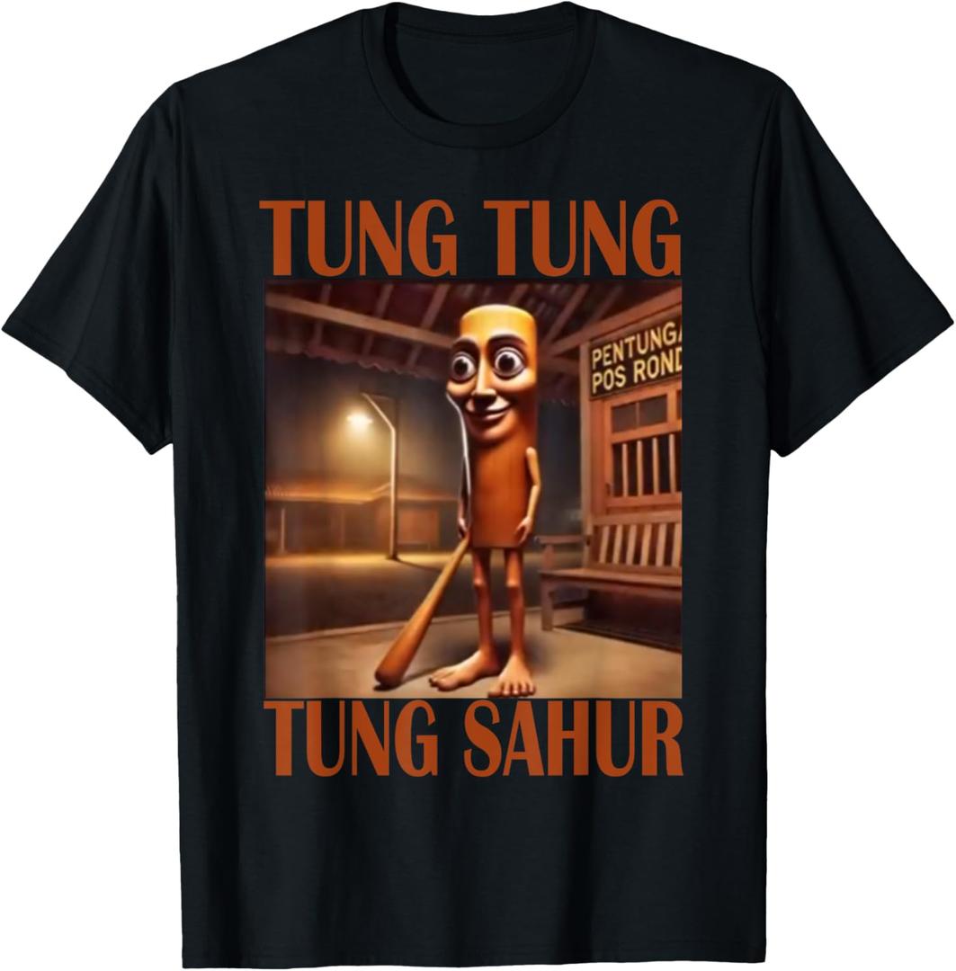 Tung Tung Tung Sahur T-Shirt (Black, L)