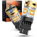 SEALIGHT Canbus 3157 Switchback LED Bulb 3057 3457 Dual Color Amber/White Anti Hyper Flash Built-in Resistor Error Free Turn Signal Lights DRL Parking Lights, 2PCS