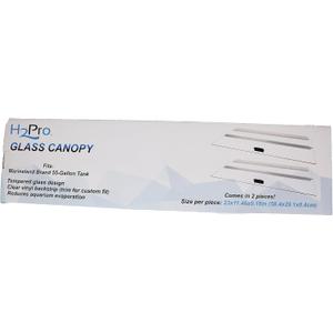 H2Pro Glass Canopy 2Piece Set for Marineland 55 Gallon Aquarium Fish Tank (Each Piece Measure 23 x 11.46 x 0.16in)