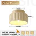 Vintage Modern Semi Flush Mount Ceiling Light Nordic Simple Resin Ceiling Lights Fixture Minimalist Foyer Close to Ceiling Lamp Mid Century Indoor Hallway Ceiling Light for Bedroom