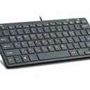 Mini Wired Keyboard(Korean-English) Ultra Thin and Light Portable 78 Keys USB Desktop, Laptop, Windows 7/8/10, Keyboard Protection Skin, Korean Keyboard Stickers Included