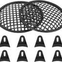 X AUTOHAUX 2pcs 6.5" Black Car Audio Speaker Cover Metal Mesh Subwoofer Grill Horn Guard