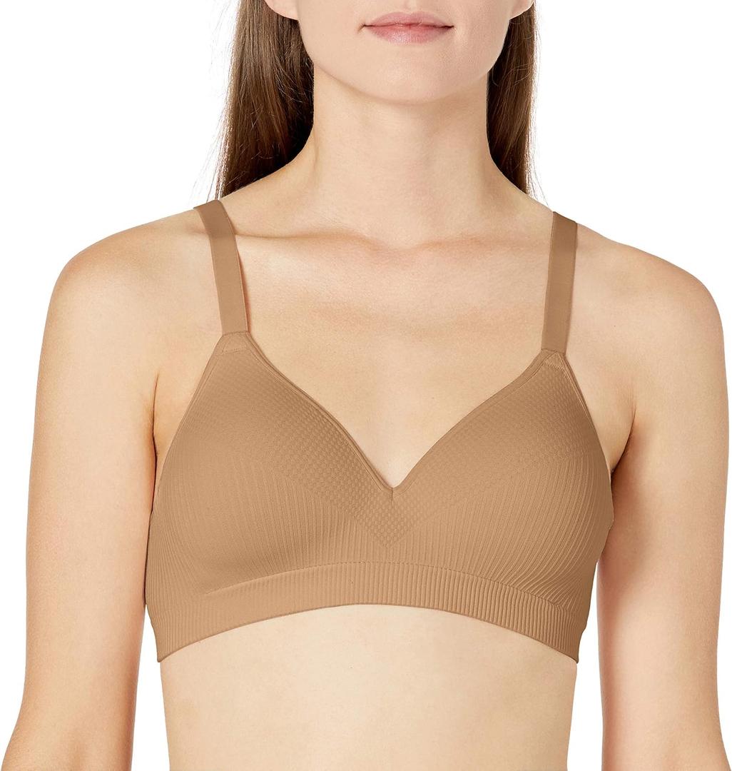 Hanes Womens Perfect Coverage Wireless Seamless T-Shirt Bra, ComfortFlex Fit, Smart Sizes
