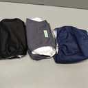 wegreeco Washable Dog Diapers - Washable Male Dog Belly Wrap - Pack of 3 - (Black, Charcoal, Navy, Medium)