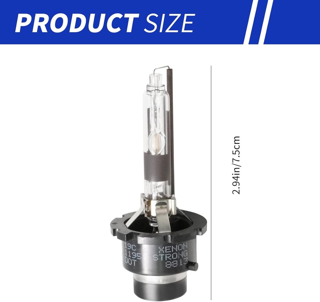 D4R Xenon Bulb Replacement for Toyota HID Prius Headlight 2006-2009 4300K 42406 2008-2010 Avalon Replaces 90981-20029