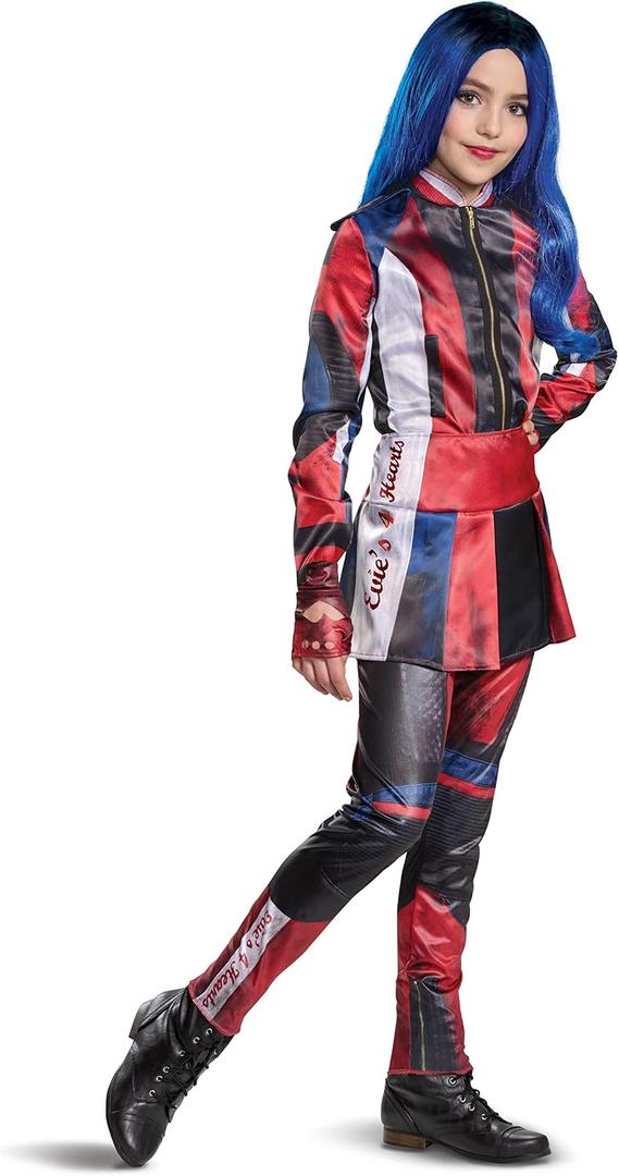 Evie Descendants 3 Deluxe Girls Costume, Official Disney Descendants Costume Jumpsuit