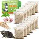 12Pack Natural Raccoon Repellent Pouches, Skunk Repellent Pouches for Outdoor Yard Garden House | Long-Lasting Protection | Safe for Dogs and Children
