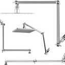 Shower Head Extension Arm, 16'' Solid Brass Extension Extra Long Extender With Locking Set Screw, Rise or Lower Angle Height Adjustable, G1/2 Universal Connector Compatible (Chrome)