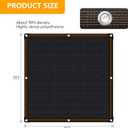 Shade-Cloth 85-90% for Garden Plants 7x7 FT, Black Sun-Block Shade Cover Mesh Tarp with Grommets Sun Shade Canopy for Outdoor Pergola Patio Flower Lawn Kennel Chicken Coop