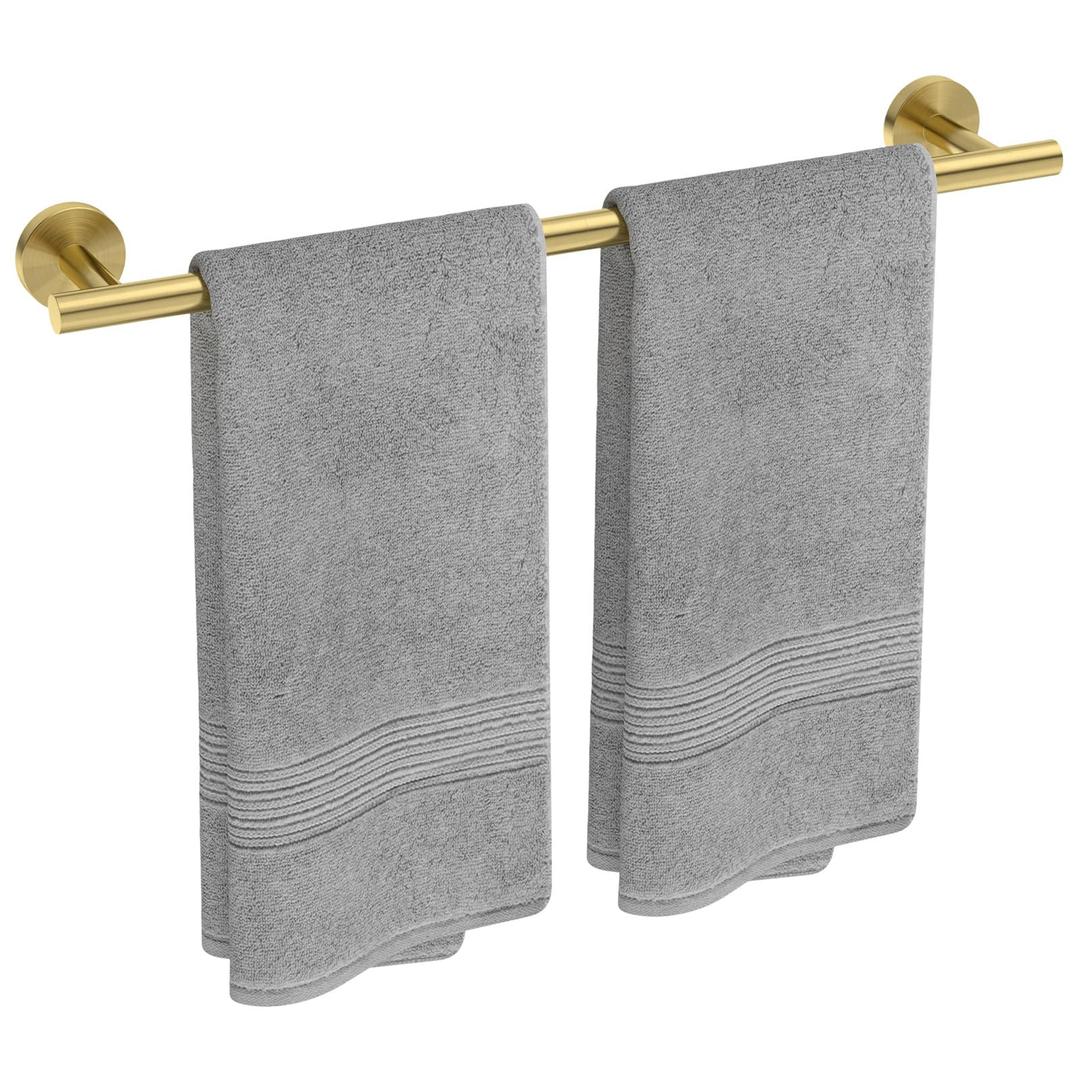 USHOWER Light Gold Towel Bar, 22-Inch Towel Racks for Bathroom