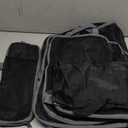 BAGAIL 4 Set/6 Set/8 Set Compression Packing Cubes Travel Accessories Expandable Packing Organizers (Half Mesh, 6-Black)