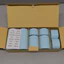 GIGIGO Magnetic Travel Containers Pale Cyan Set, 8-Pack Leakproof Refillable Cosmetic Capsules (0.68/1.69/3.04 fl oz) for Toiletries, Travel Size Jars with Lids & Labels for Skincare, Creams, Lotion